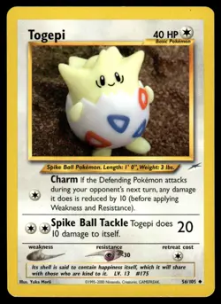 2002 Pokemon Neo - Destiny Togepi #56 Light Play - Image 1