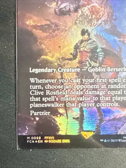 Clive Rosfield Vial Smasher The Fierce Showcase Foil Card #0059 MTG NM+ - Image 3