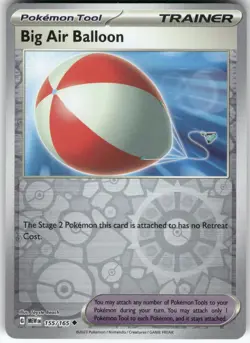 Big Air Balloon 155/165 Uncommon 151 Pokemon Reverse Holo Near Mint - Image 1