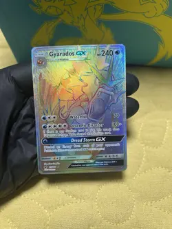 Pokemon Gyarados GX TCG Full Art Rainbow Secret Rare Card 112/111 - Image 1