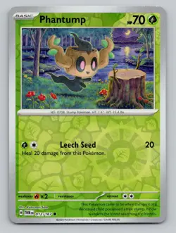 Phantump 012/167 Common Twilight Masquerade Pokemon Reverse Holo Near Mint - Image 1