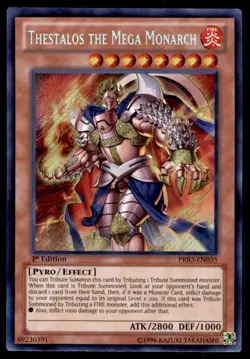 Yu-Gi-Oh! Thestalos the Mega Monarch #PRIO-EN035 1st Edition Light Play - Image 1
