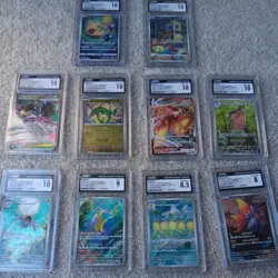 Pokemon TCG Graded Card Lot 10 Slabs - Image 1