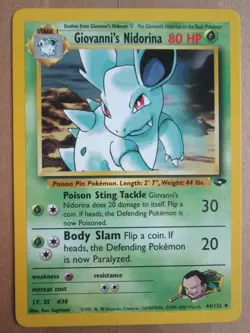 Giovanni's Nidorina - 44/132 - Uncommon WOTC TCG—Gym Challenge Pokemon Card - Image 1
