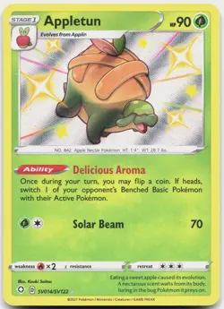 Appletun SV014/SV122 Shiny Rare Shining Fates Shiny Vault Pokemon Near Mint - Image 1