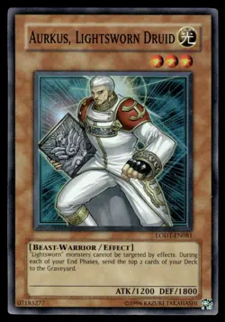 Yu-Gi-Oh! Aurkus, Lightsworn Druid #LODT-EN081 Light Play - Image 1