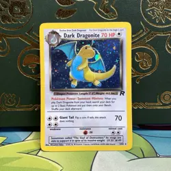 Dark Dragonite 5/82 Holo Rare Team Rocket Pokemon 2000 LP / LP + - Image 1