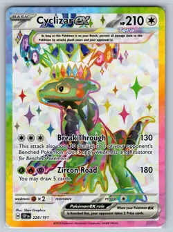 Cyclizar ex 228/191 Ultra Rare Surging Sparks Pokemon Holo Near Mint - Image 1