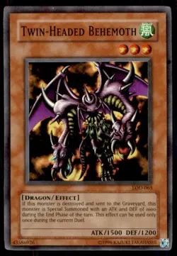 Yu-Gi-Oh! Twin-Headed Behemoth #LOD-063 Light Play - Image 1