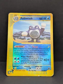 Poliwrath 060/165 Expedition Base Set Reverse Holo Pokemon TCG Yuka Morii HP+ - Image 3