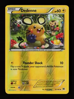 Dedenne 57/162 Reverse Holo Uncommon XY - BREAKthrough Pokemon Card - Image 1