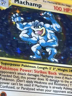 Pokemon TCG Machamp Holo Rare 1st Edition Base Set 8/102 - Image 5