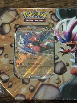 Pokemon Slashing Legends Tin - Koraidon EX - Factory Sealed-w/ 5 Booster Packs - Image 2