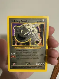 ALTERED-Authentic Shining Steelix 112/105 Pokemon Neo Destiny. See Description. - Image 1