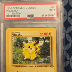 Pokemon Pikachu 60/64 Jungle 1st Edition Regular Common PSA 9 1999 English - Image 3