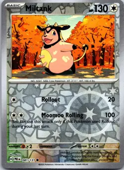 Miltank 081/131 Common Prismatic Evolutions Pokemon Reverse Holo Near Mint - Image 1