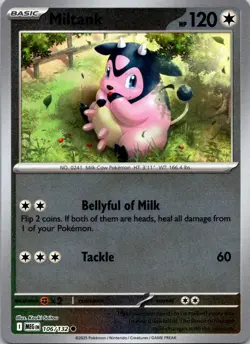 Miltank 106/132 Common Mega Evolution Pokemon Reverse Holo Near Mint - Image 1