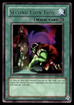 Yu-Gi-Oh! Second Coin Toss #LOD-083 Light Play - Image 1