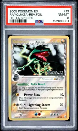 Pokemon Rayquaza Reverse Holo Delta Species 13/113 PSA 8 - Image 1