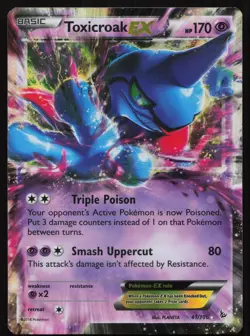 Toxicroak EX 41/106 Holo EX Rare Flashfire Pokemon English LP - Image 1