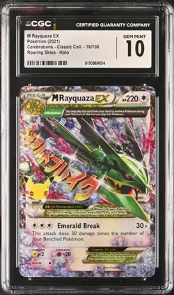 Pokemon Celebrations M Rayquaza EX 76/108 CGC GEM MINT 10 - Image 1