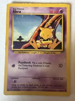 Pokemon Base Set Abra & Kadabra Card Lot 1999 WOTC Played Vintage 43/102 32/102 - Image 3