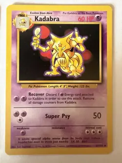 Pokemon Base Set Abra & Kadabra Card Lot 1999 WOTC Played Vintage 43/102 32/102 - Image 5
