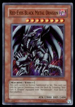Yu-Gi-Oh! Red- Eyes Black Metal Dragon #PP01-EN015 Light Play - Image 1