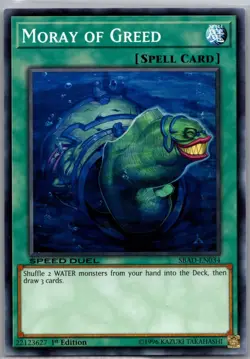 Moray of Greed SBAD-EN034 Speed Duel: Attack from the Deep Yu-Gi-Oh 1st Edition - Image 1