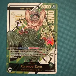 One Piece TCG Zoro Serial OP12-020 Leader High Quality PROXY Trading Card - Image 1