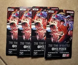 One Piece OP-16 The Time Of Battle Sleeved Booster Packs English - Lot of 4 - Image 1