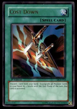 Yu-Gi-Oh! 1st Edition Cost Down #DCR-053 Light Play - Image 1