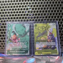 One Piece TCG Winner Promo Lot Kouzuki Momonosuke OP01-041 & Shura OP05-106 NM - Image 1