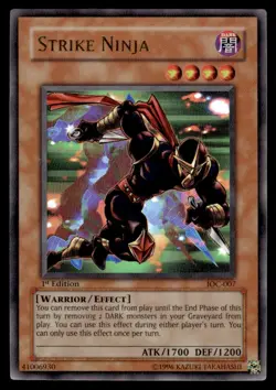 Yu-Gi-Oh! 1st Edition Strike Ninja #IOC-007 Light Play - Image 1