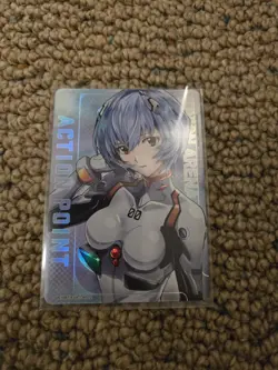 Bandai Union Arena Evangelion Rei Ayanami Action Point UE15BT/EVA-1-AP02 Foil - Image 1