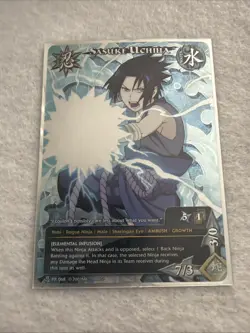 Naruto TCG Sasuke Uchiha Full Art Foil Promo Card NM PR-068 Shonen Jump - Image 2