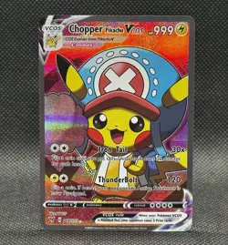Pikachu One Piece Chopper Cosplay Cute Doujin ACG HOLO Card - Near Mint C. - Image 1
