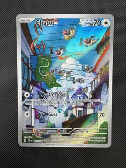 Pokemon TCG Chatot Card SV05: Temporal Forces, Illustration Rare - Image 1