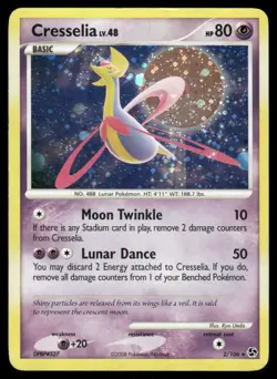 Pokemon Cards Cresselia 2/106 Holo Great Encounters Rare DMG *CREASE* - Image 1