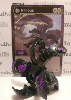Bakugan Nillious Battle Planet Black Darkus B500 - Nillious Card - 2 Bakucores - Image 2