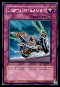Yu-Gi-Oh! Gladiator Beast War Chariot #TDGS-EN074 Light Play - Image 1