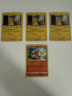 Pikachu x3 - SWSH234 - Charmander SWSH232 Pokemon GO PROMO cards - Pokemon TCG - Image 1
