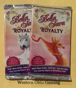 Bella Sara 2 x Royalty Booster Pack from Box NEW TCG CCG Trading Cards - Image 1