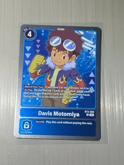 Digimon Card Game Davis Motomiya (Reprint) Rare Advanced Generation BT3-093 R - Image 1