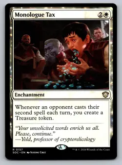 Monologue Tax 157 Rare Commander: Secrets of Strixhaven Magic: The Gathering NM - Image 1