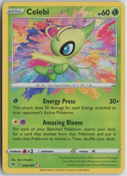 Celebi 009/185 Amazing Rare Vivid Voltage Pokemon Near Mint - Image 1