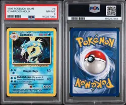 1999 Pokemon Game 6 Gyarados Holo Card PSA 8 NM-MT - Image 2