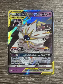 Pokemon TCG Solgaleo & Lunala GX 75/236 SM Cosmic Eclipse Ultra Rare Holo ENG - Image 1