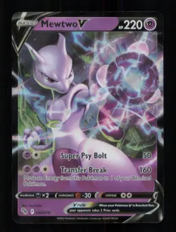 HOLO MEWTWO V V RARE HOLO 030/078 NM POKEMON - Image 1