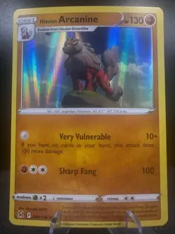 Hisuian Arcanine 084/196 Lost Origin Pokemon Holo Near Mint - Image 1